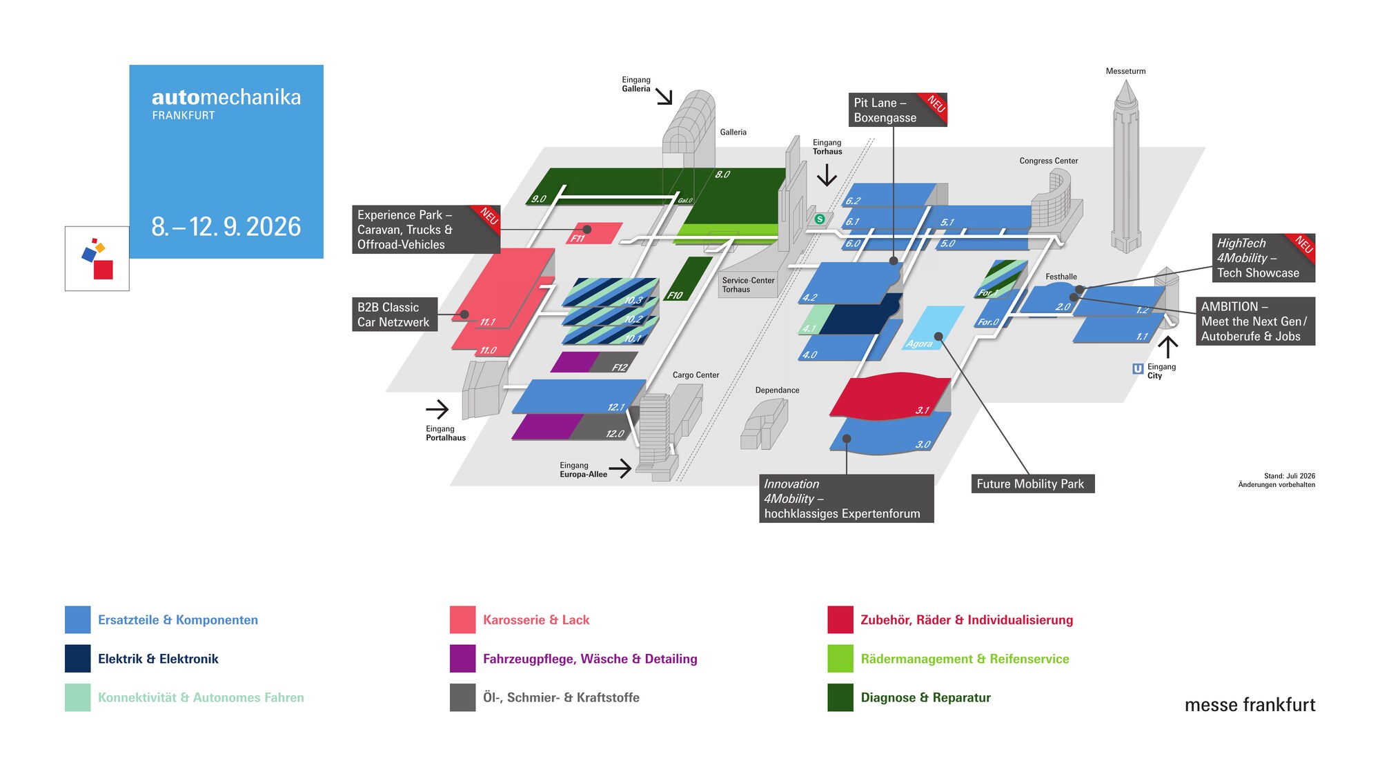 Automechanika Frankfurt 2026 site plan
