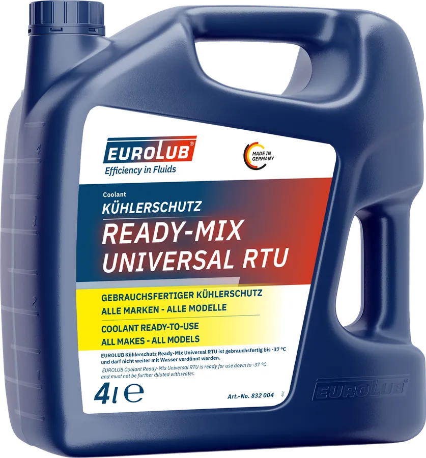 EUROLUB Coolant Ready-Mix Universal RTU, 4 litre canister