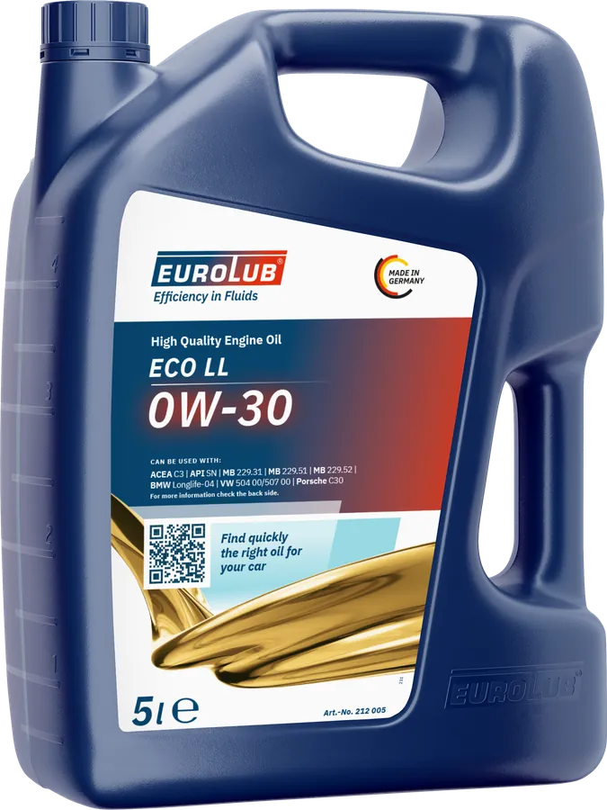 EUROLUB ECO-LL 0W-30, 5 litre canister