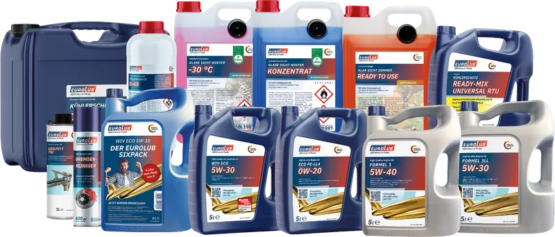 EUROLUB engine oils, coolants, screen wash and additives